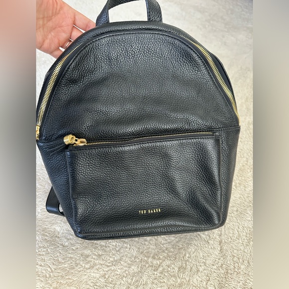 Ted Baker Bags Ted Baker Black Leather Backpack With Tassels